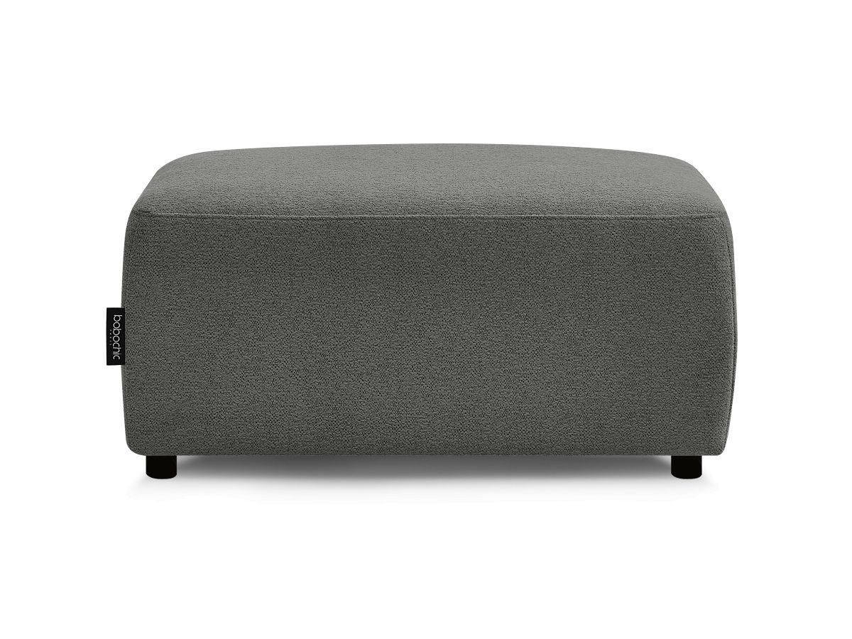 Bobochic Atilla Pouf Melange-Stoff Dunkelgrau