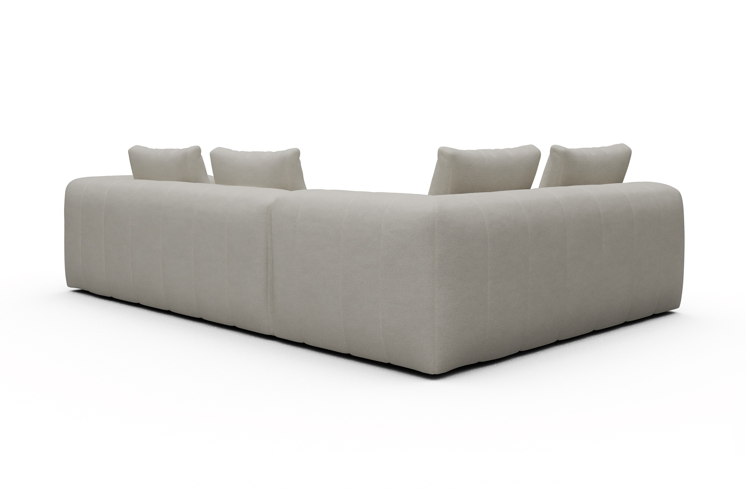 Ecksofa Hugo 2x 2,5-Sitzer Armlehne rechts Denari-Clean-Beige