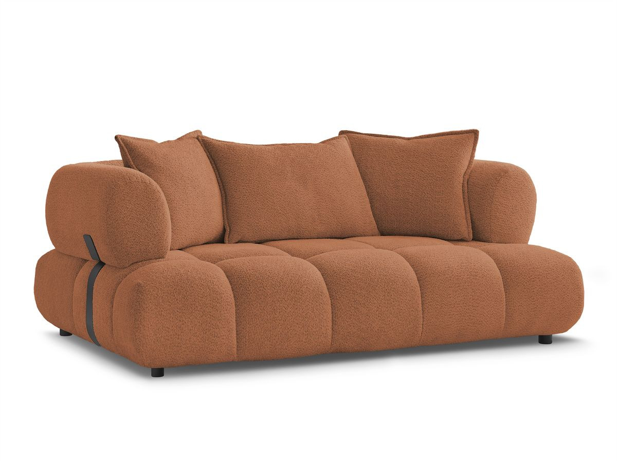 Bobochic Alya Sofa 2-Sitzer Bouclé-Stoff Orange