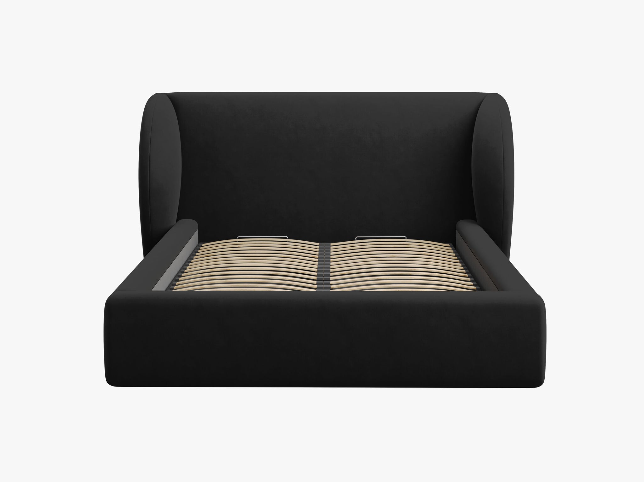 Micadoni Polsterbett Miley Samt Bluvel Schwarz 140x200