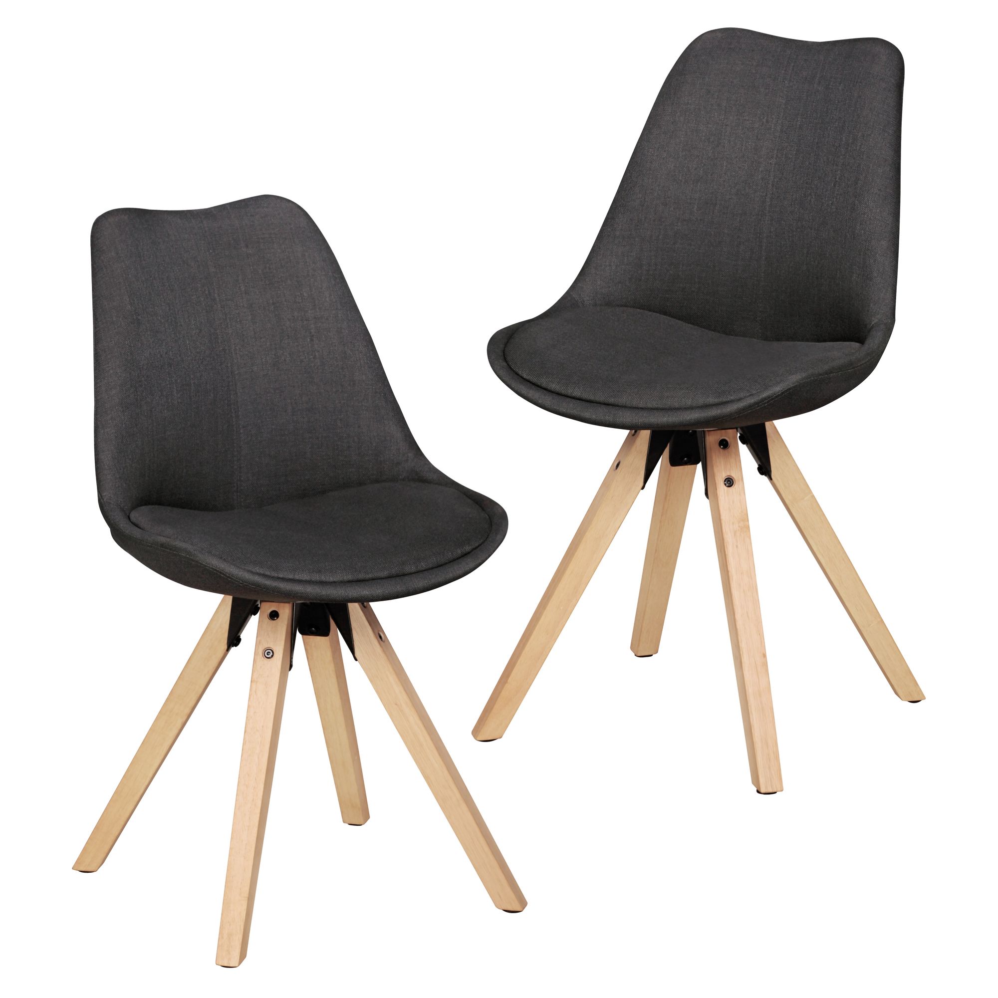 Polsterstuhl Arna Metall Schwarz 49 × 52 × 87 cm