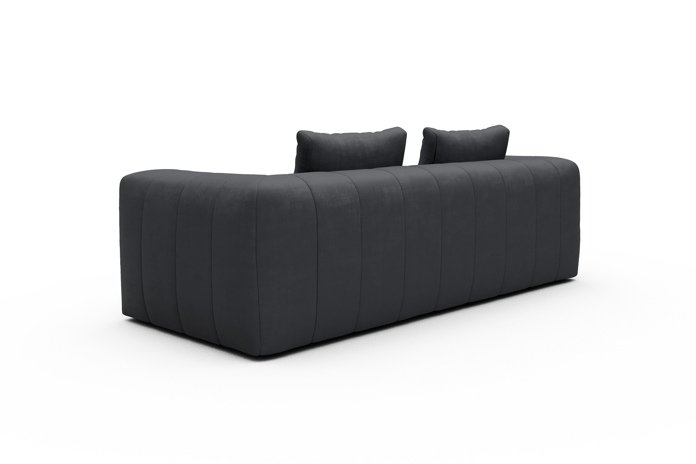 Sofa Hugo 3-Sitzer Cordufine-Slate-Grey