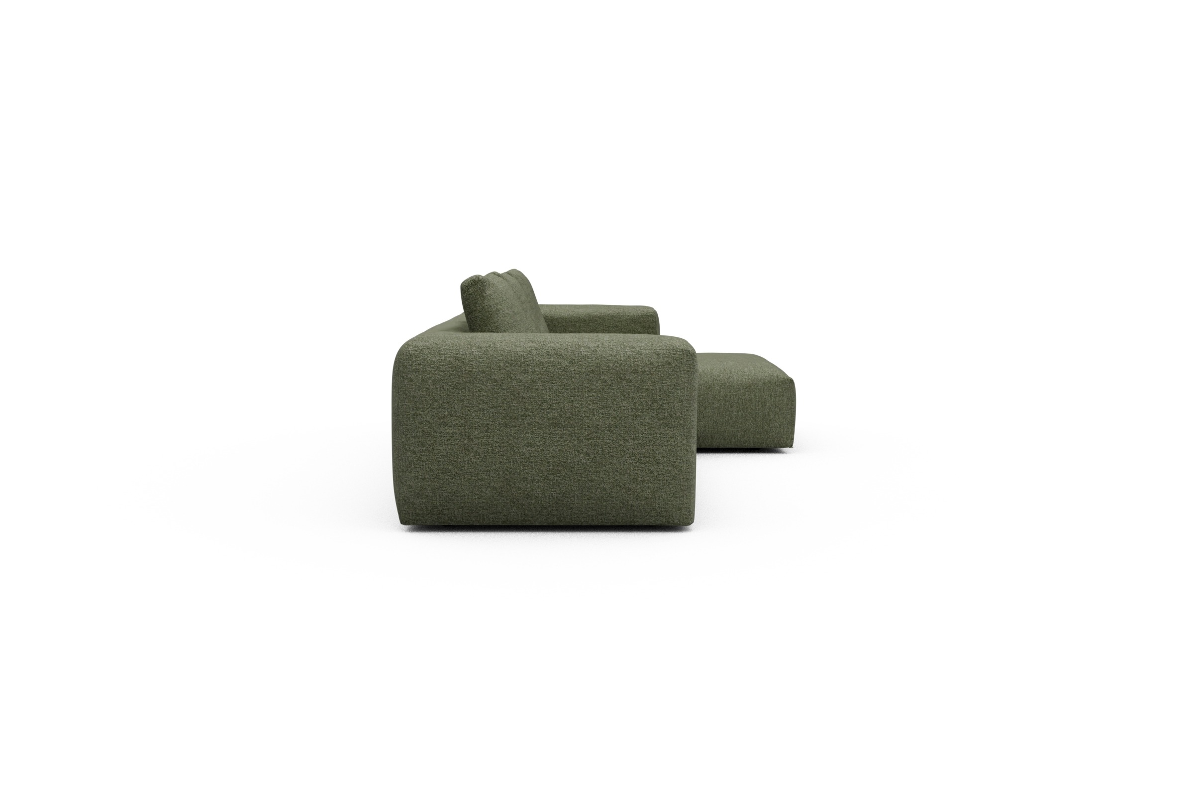 Ecksofa Fred Chaiselongue rechts mit 2,5-Sitzer Carreno-Vivid-Green