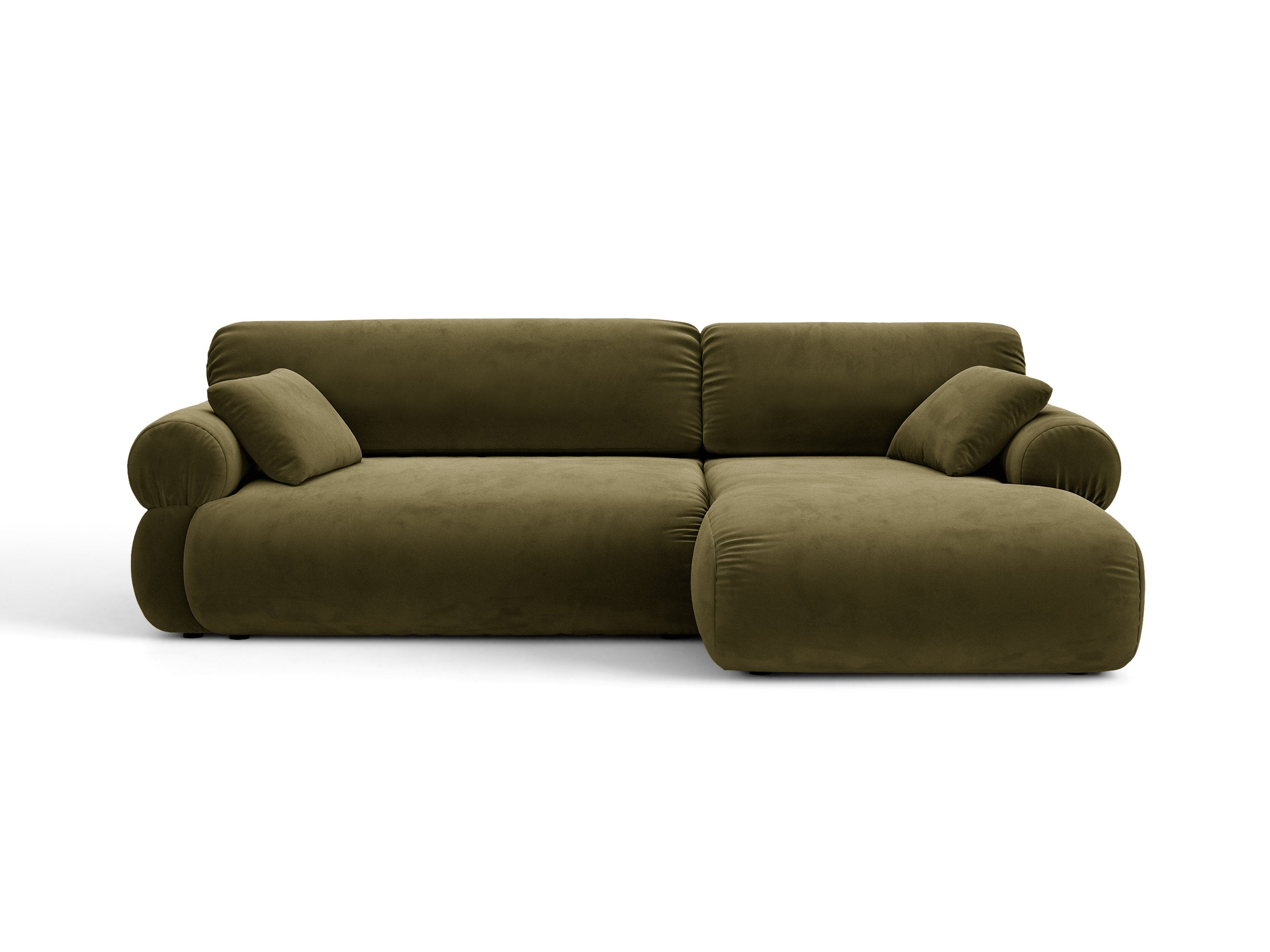 Micadoni Ophelia Ecksofa Rechts Samt Salvador Grün