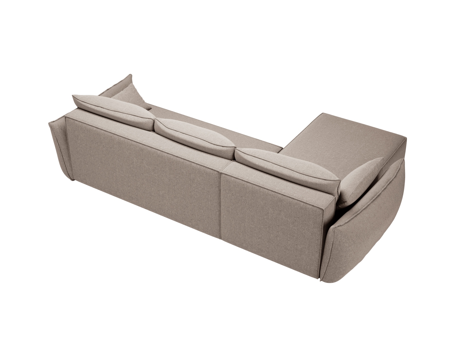 Micadoni Ecksofa Kaelle 4-Sitzer mit Schlaffunktion Rechts Chenille Beige