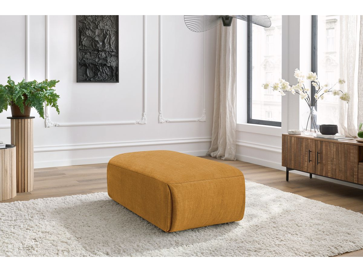 Bobochic Jeanne Pouf 66 × 117 cm Samt Gelb