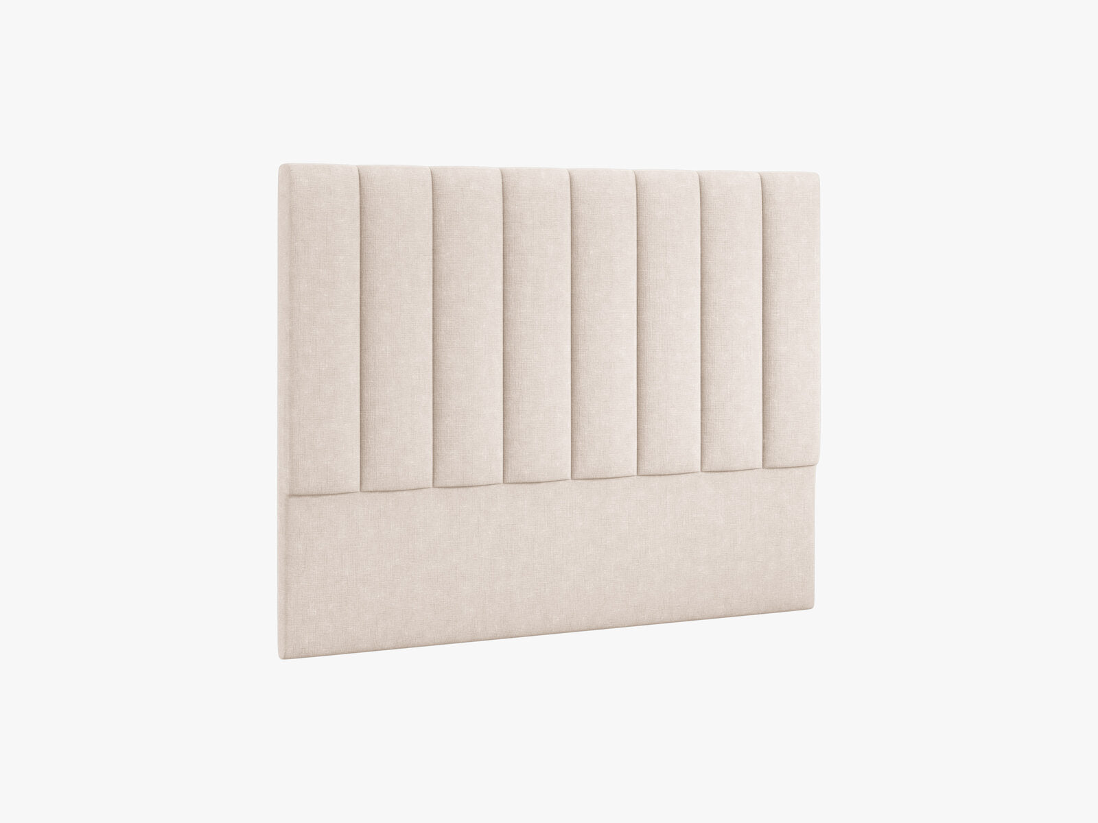 Micadoni Marl Samtiger Kopfteil 140 cm (H 120 cm) Strukturierter Stoff Liberty Beige 160x120