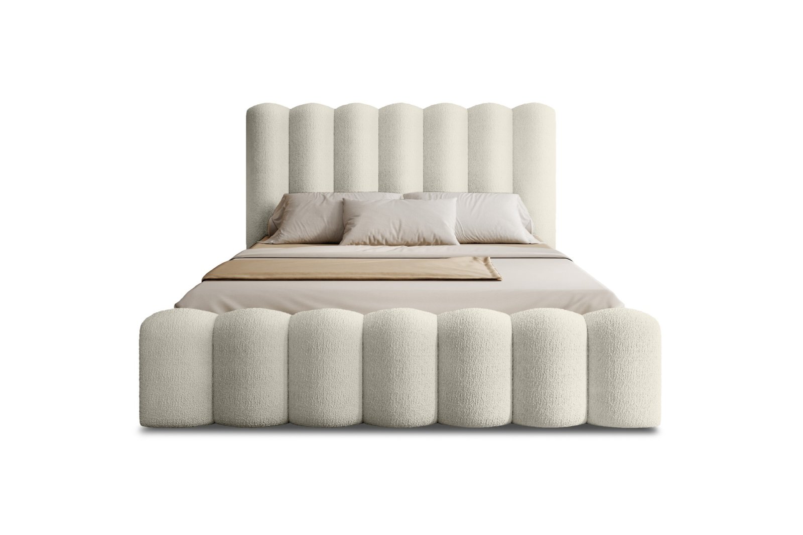 Polsterbett Laro Boucle 140x200 mit Holzrahmen Quelle 03