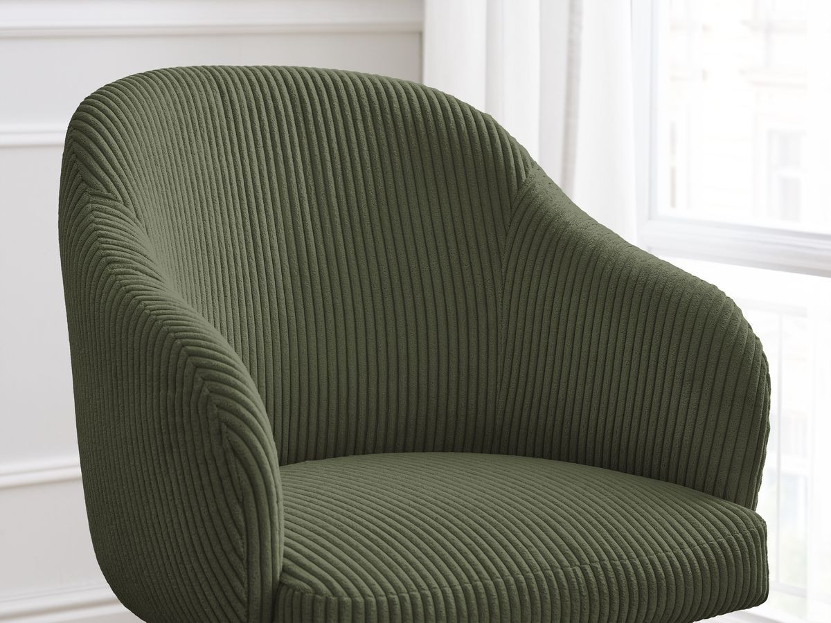 Bobochic Sophie Esszimmerstuhl 4er-Set mit Sternfuß Cordsamt Grün