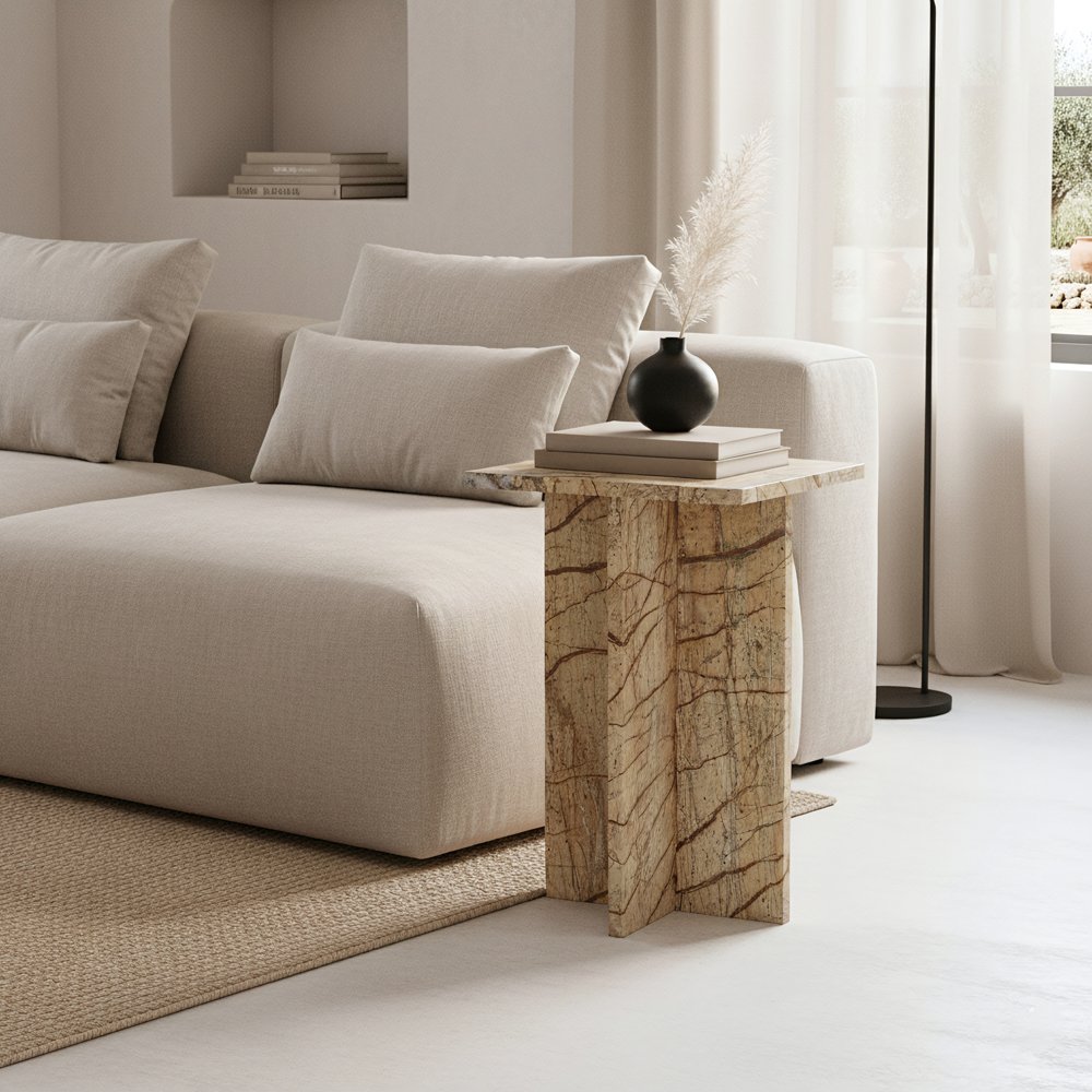 Raw Materials Seoul Beistelltisch aus Marmor Bizar