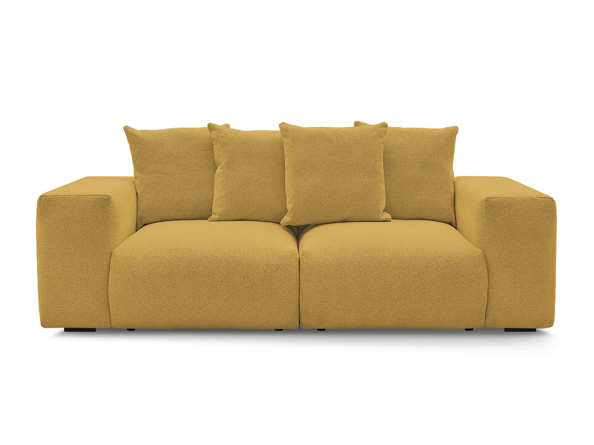 Bobochic Voltaire Sofa 3-Sitzer 248 × 100 cm Melange-Stoff Gelb