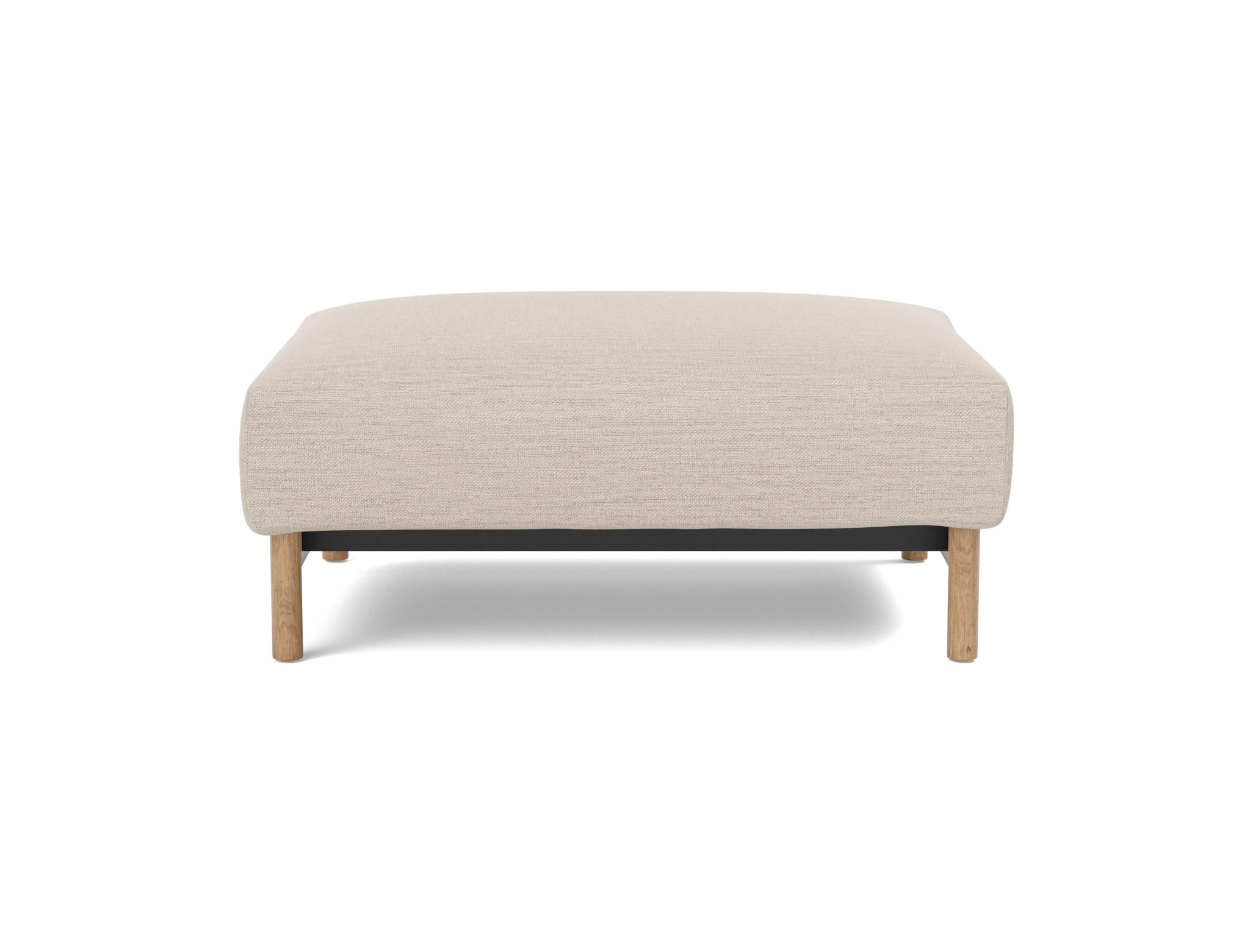 Hocker Malloy Webstoff Blida 612-Sand-Grey Beine Eiche