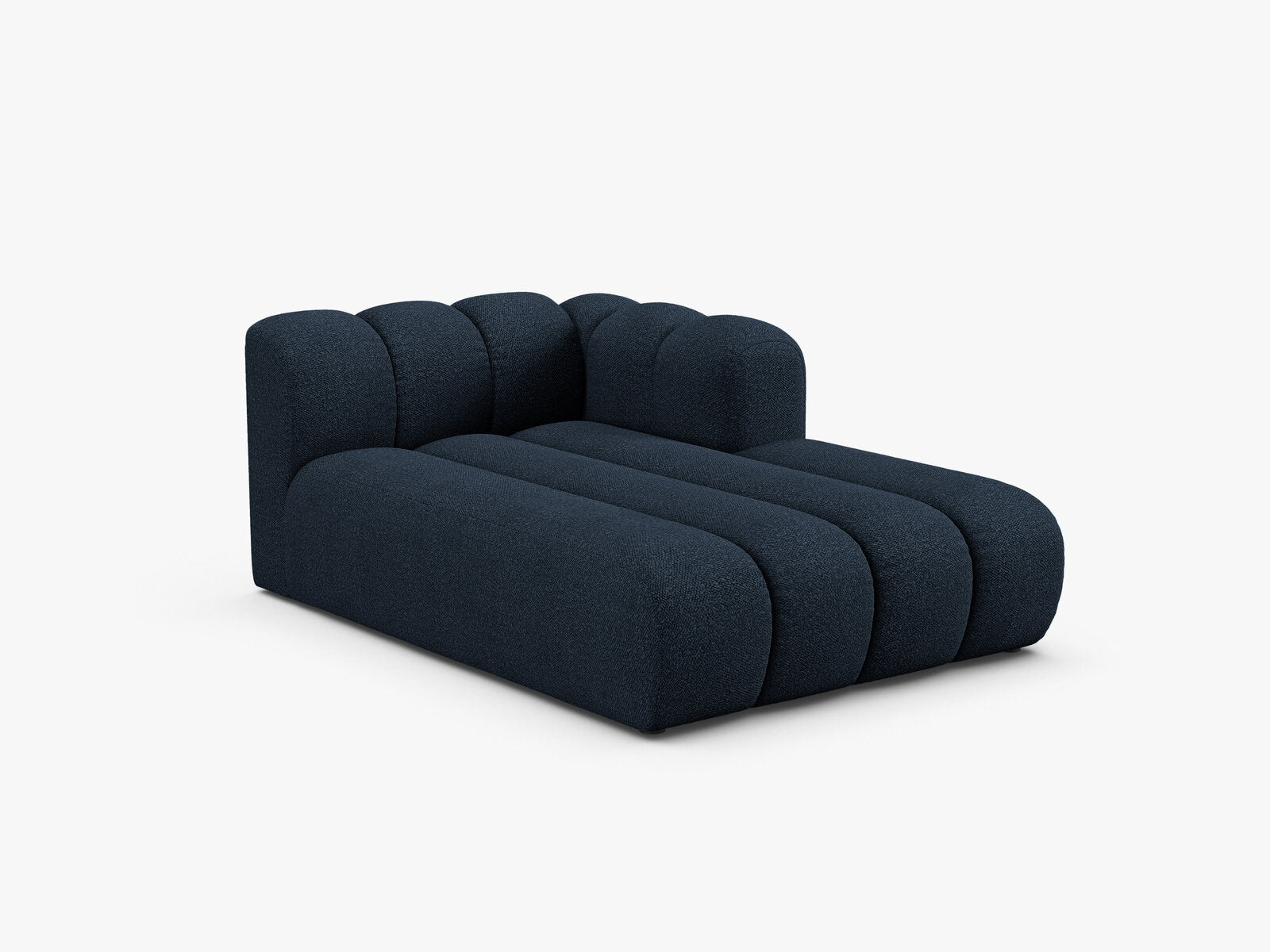 Micadoni Recamiere Lupine 2-Sitzer Rechts Boucle Baloo Dunkelblau