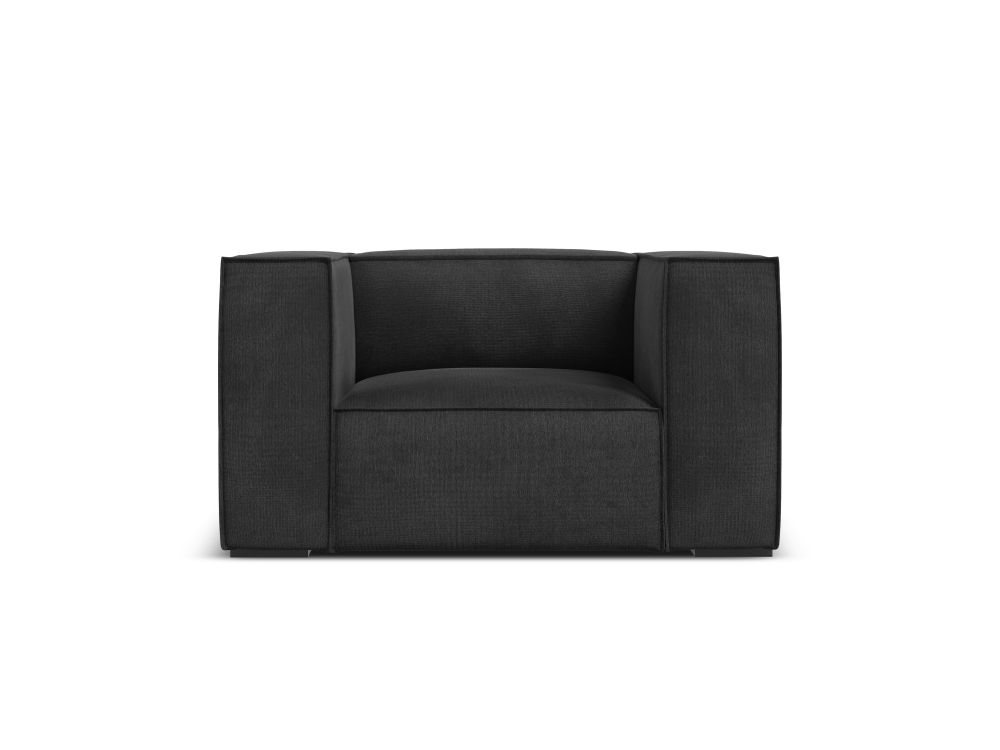 Cosmopolitan Design Sessel Turin Strukturierter Stoff Rosario Dunkelgrau Melange