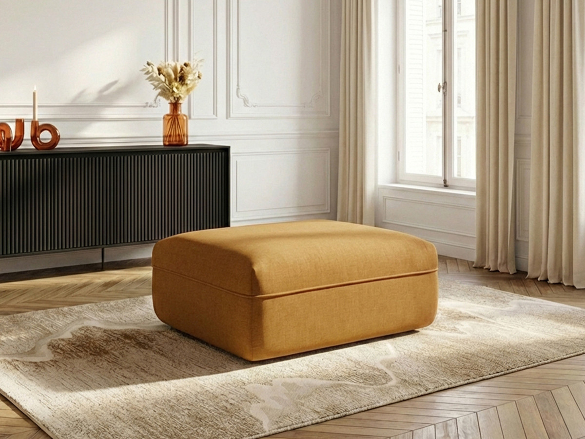 Bobochic Luigi Pouf Strukturstoff Gelb