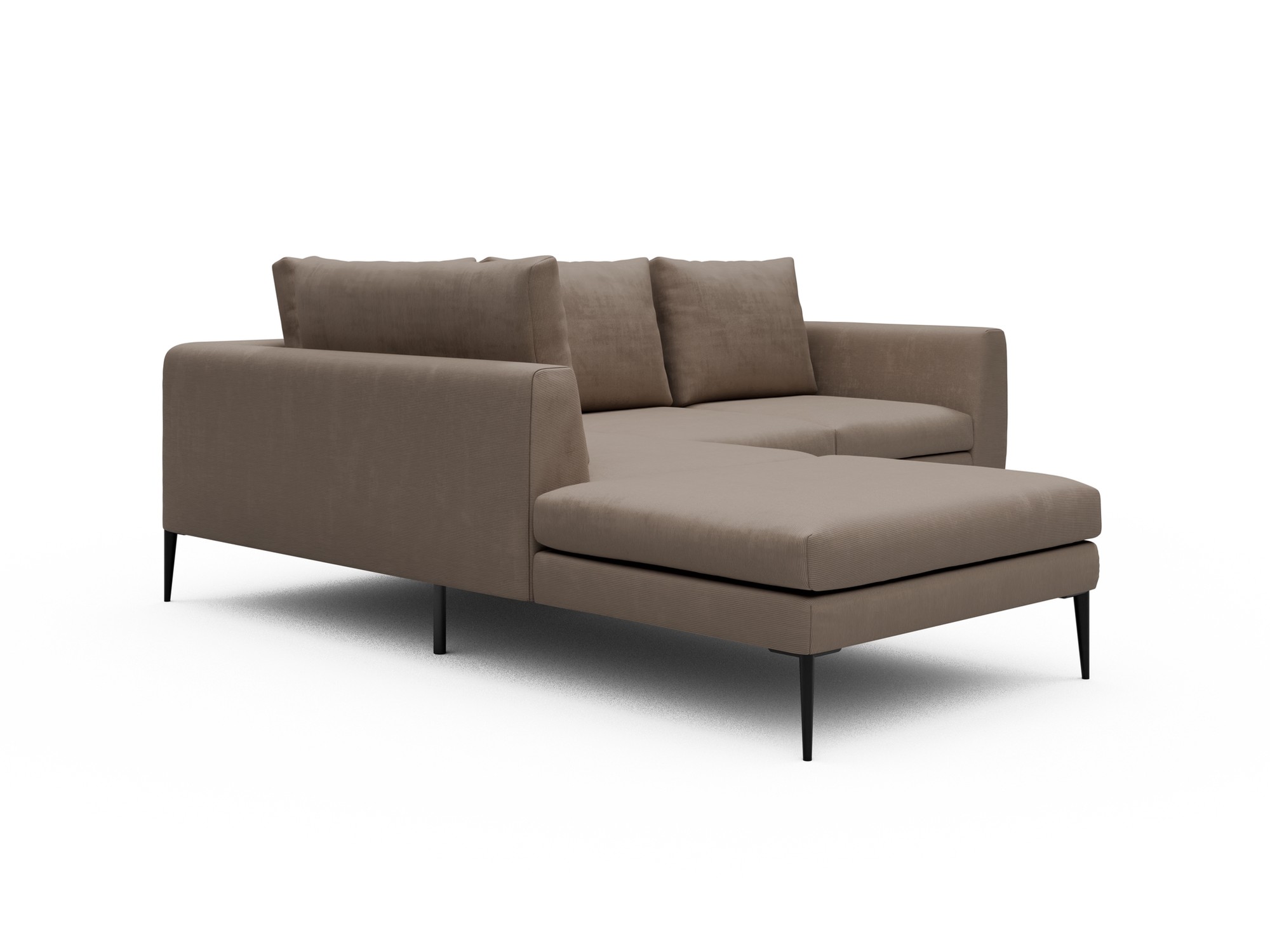 Skandi Home Ecksofa Paul Relax-Ecke links mit 2-Sitzer Cordufine-Biege moebelfaktor