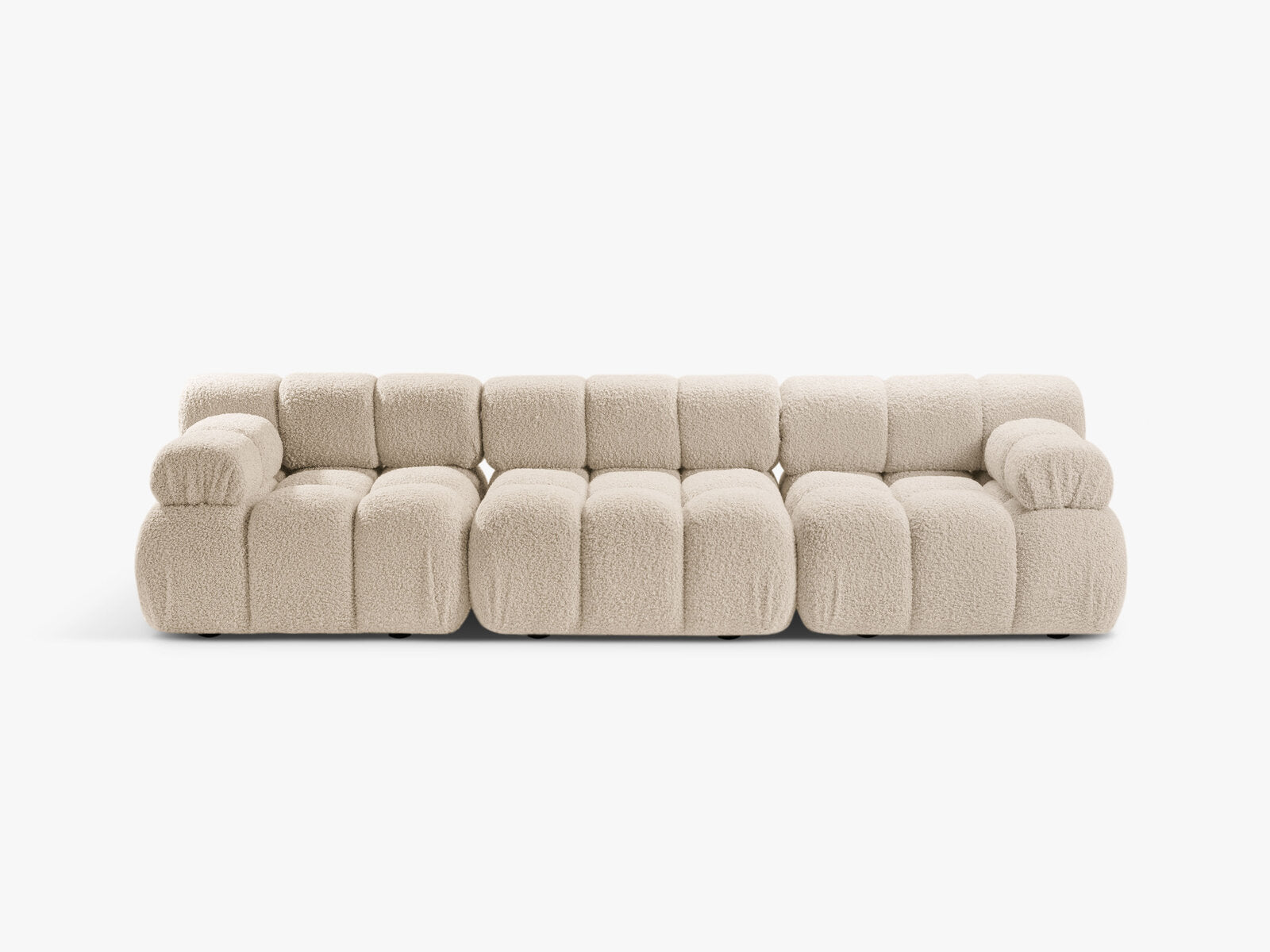 Micadoni Modulares Sofa Bellis 3-Sitzer Boucle Rolf Helles Beige