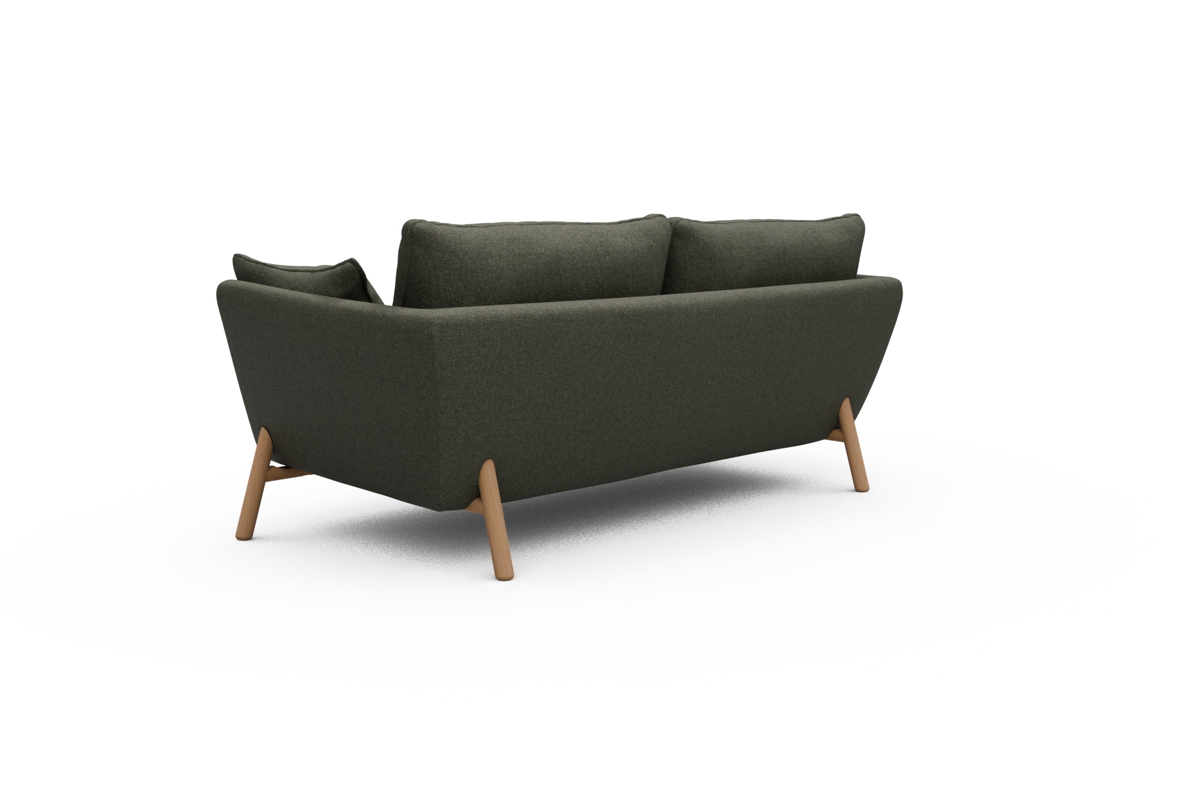 Sofa Emil 2-Sitzer Beinfarbe Eiche Natur Sama-Winter-Moss