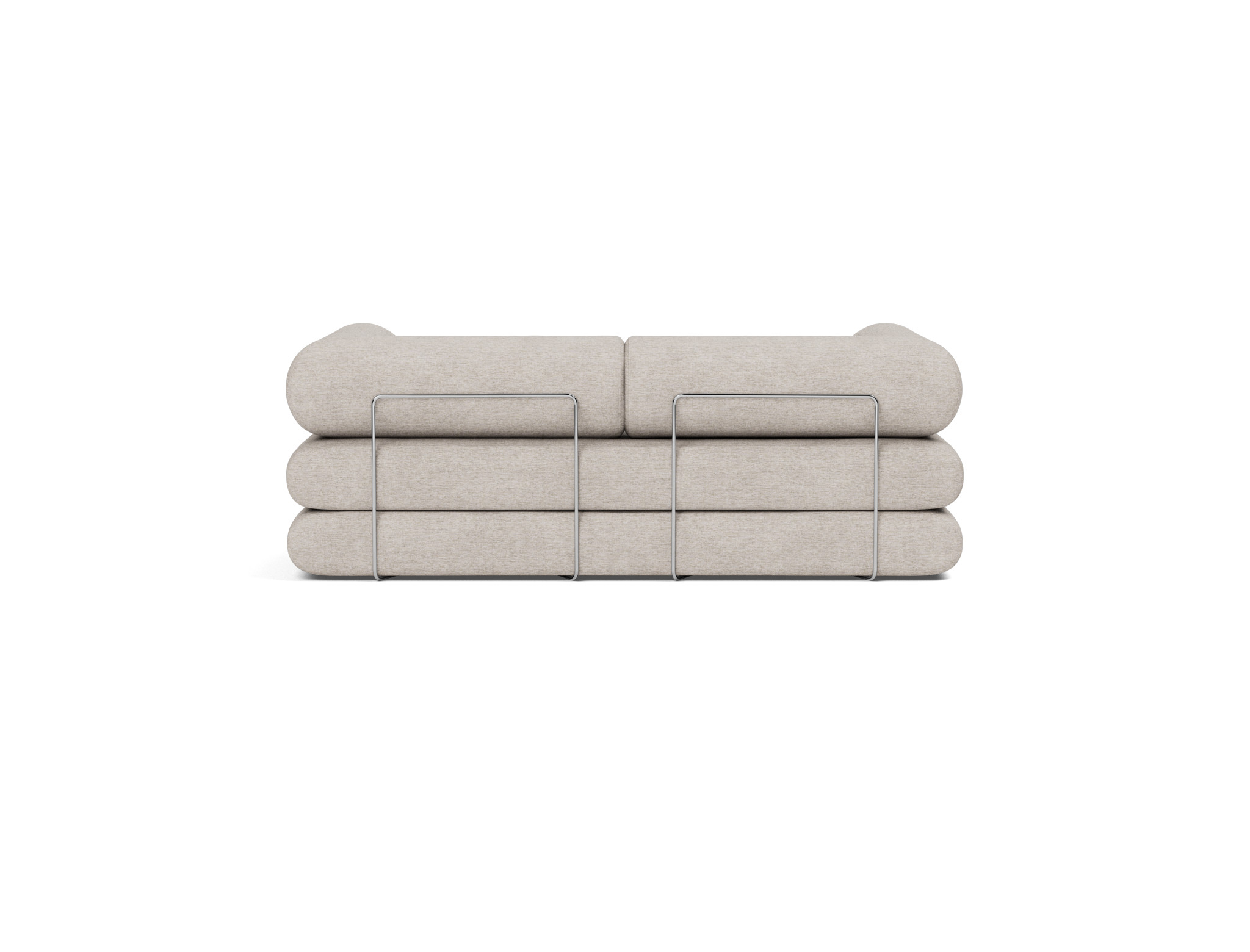 Tagesbett Circlus mit L-förmigen Armlehnen Chenille Yuveno 471-Sand