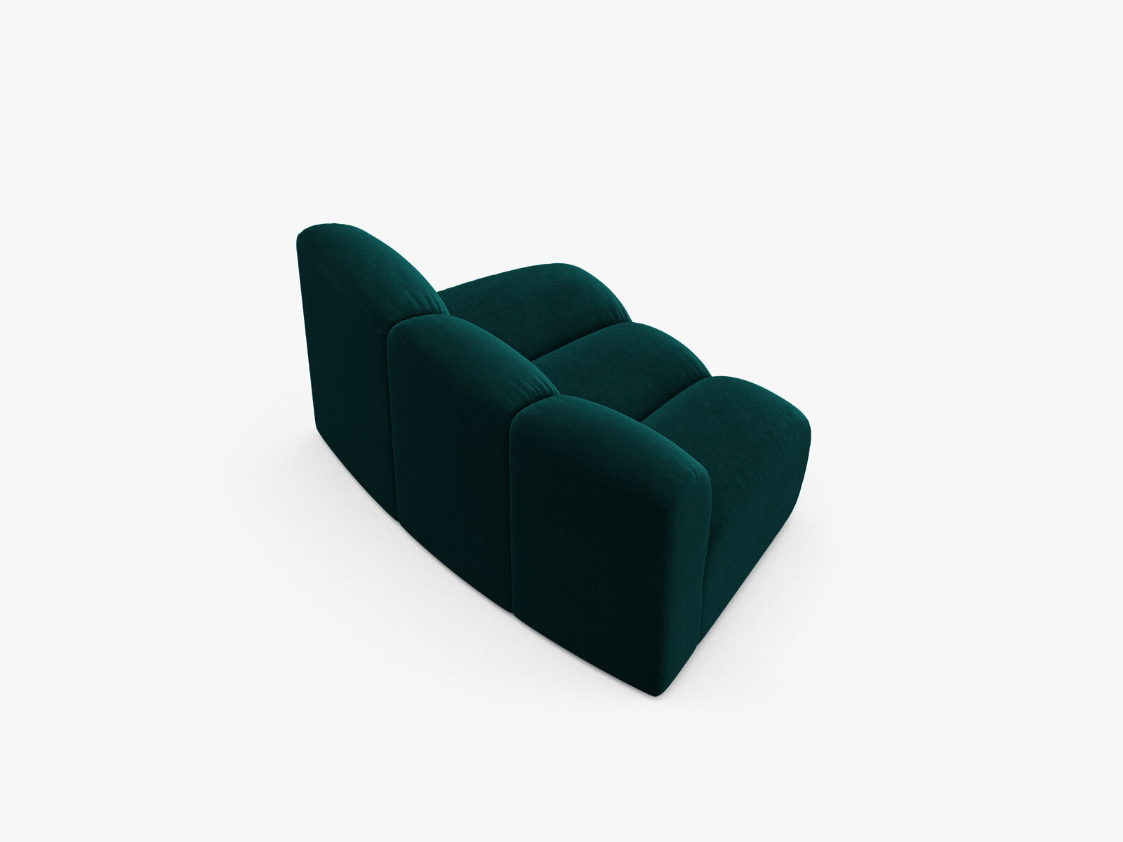 Micadoni Modul Armlos Lupine 1-Sitzer Large Samt Venus Dunkel Petrol