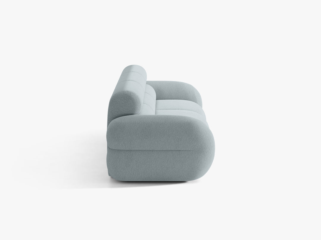 Micadoni Neo Modulares Sofa 4-Sitzer Boucle Baloo Hellblau