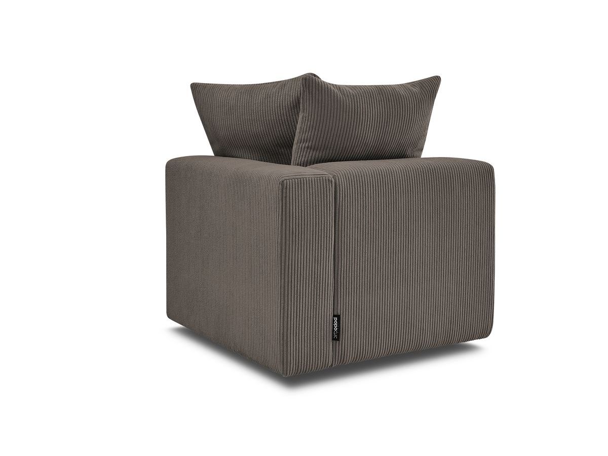 Bobochic Voltaire Eckmodul Cordsamt Taupe Ecke rechts