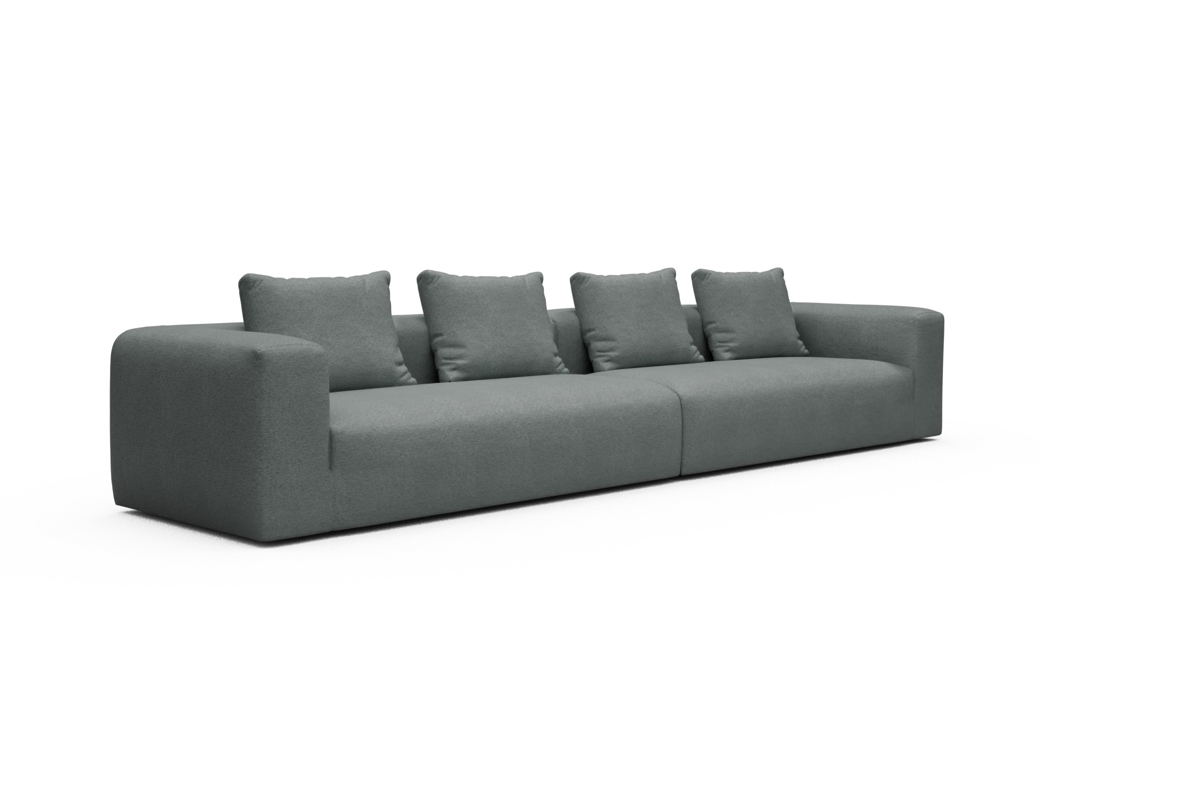 Sofa Modulares XXL Sofa Fred 5-Sitzer Denari-Soft-Grey