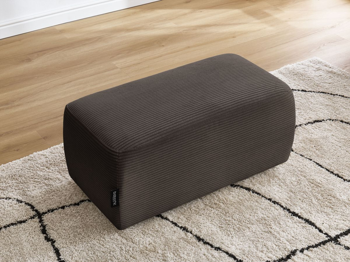 Bobochic Atilla Pouf Cordsamt Taupe