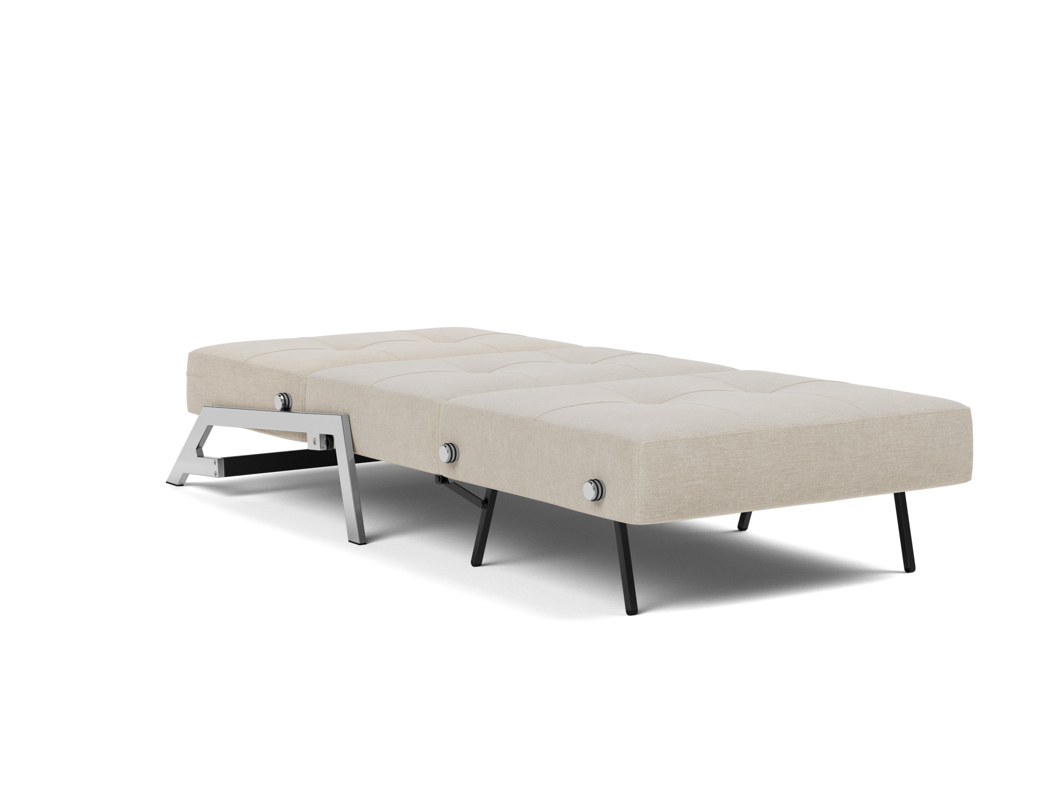 Schlafsessel Cubed 90 Flachgewebe Phobos 586-Latte Beine Chrom