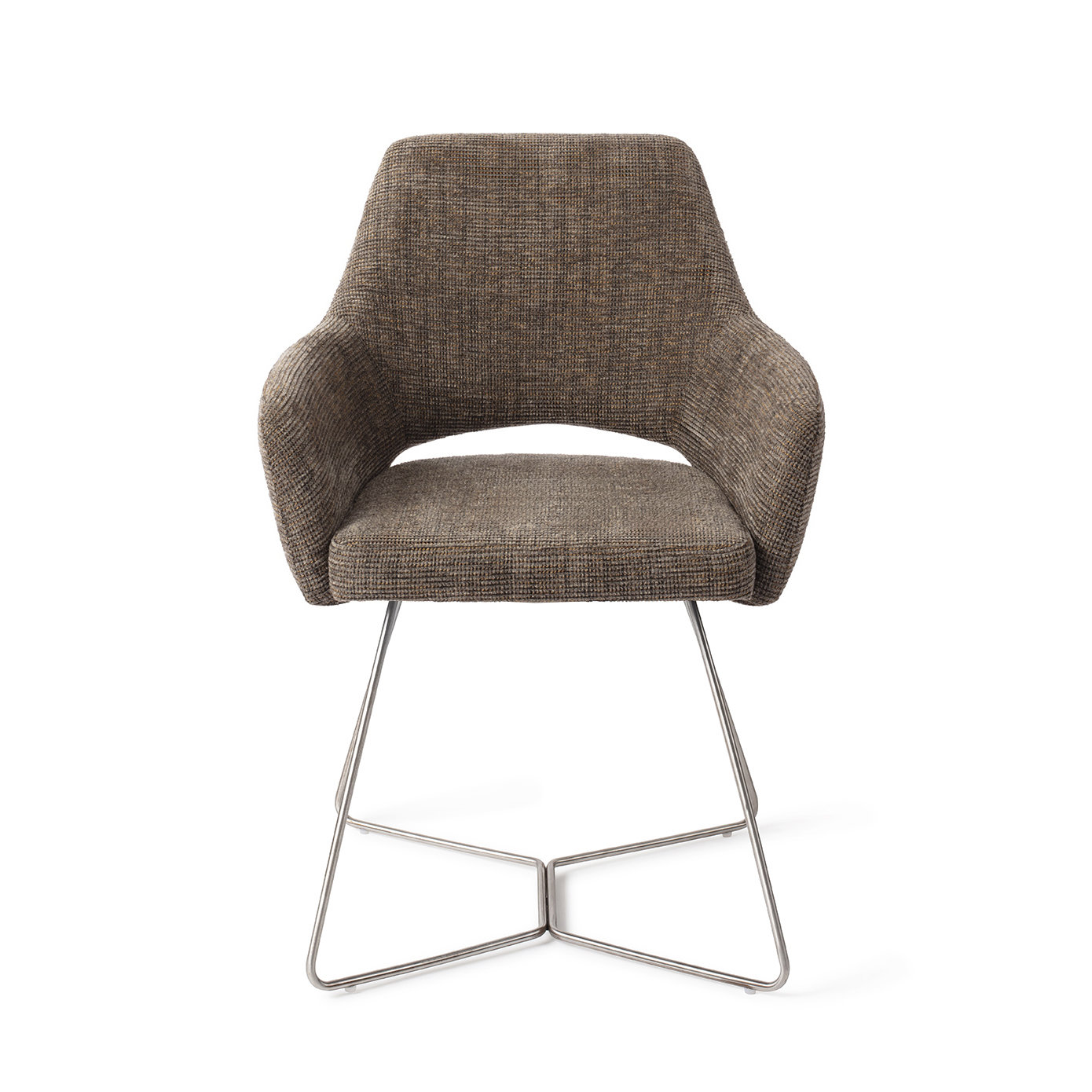 Jesper Home Esszimmerstuhl Yanai Checked Chestnut Beehive Stahl