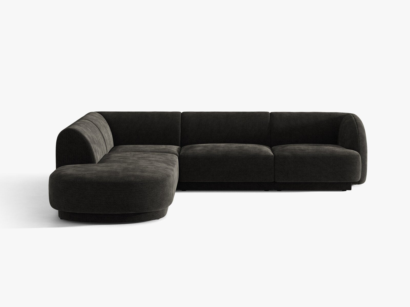 Micadoni Ecksofa Miley 6-Sitzer Links Chenille Eden Anthrazit