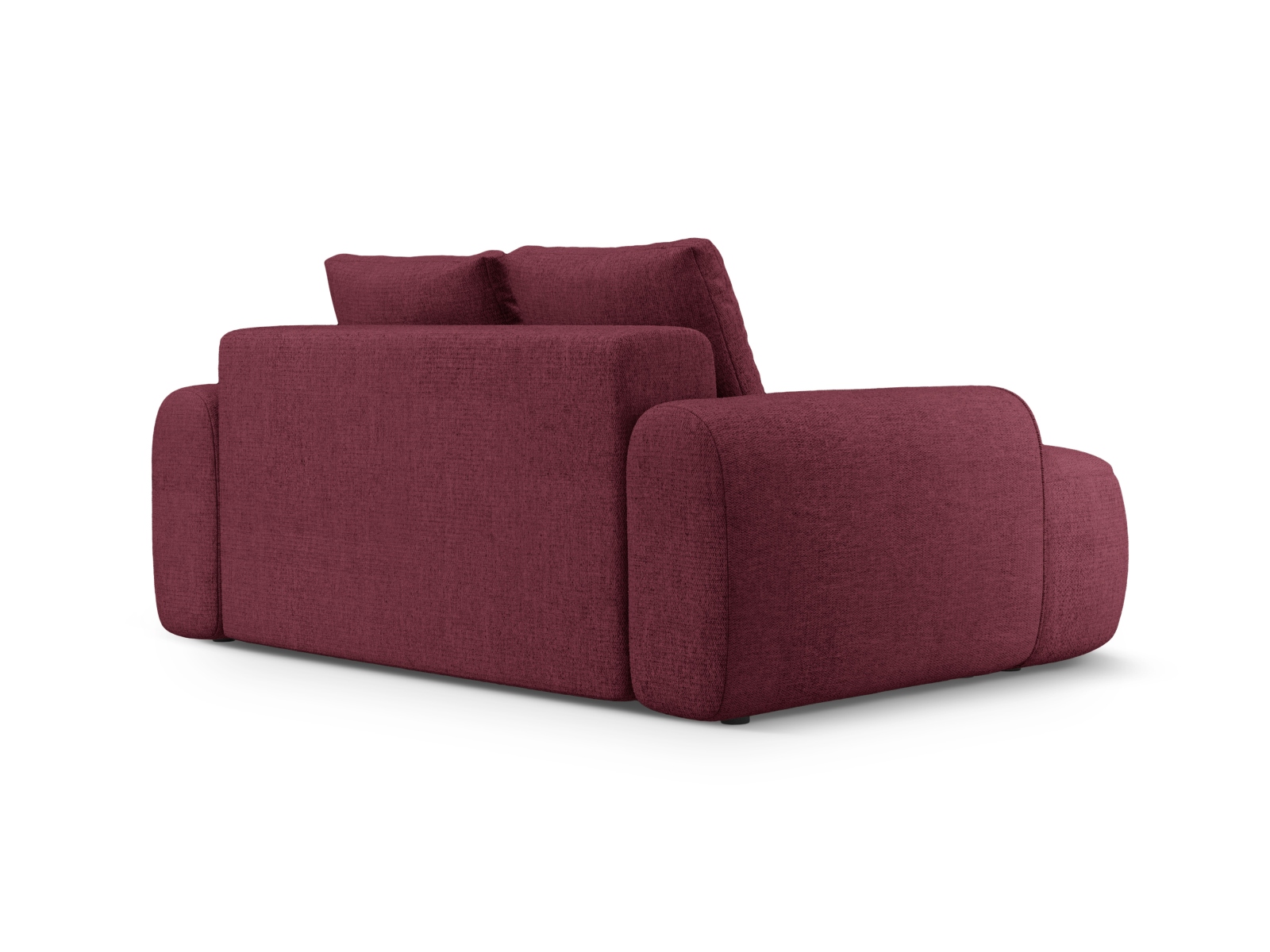 Cosmopolitan Design Sofa Linz 2-Sitzer Strukturierter Stoff Sorella Burgundfarben