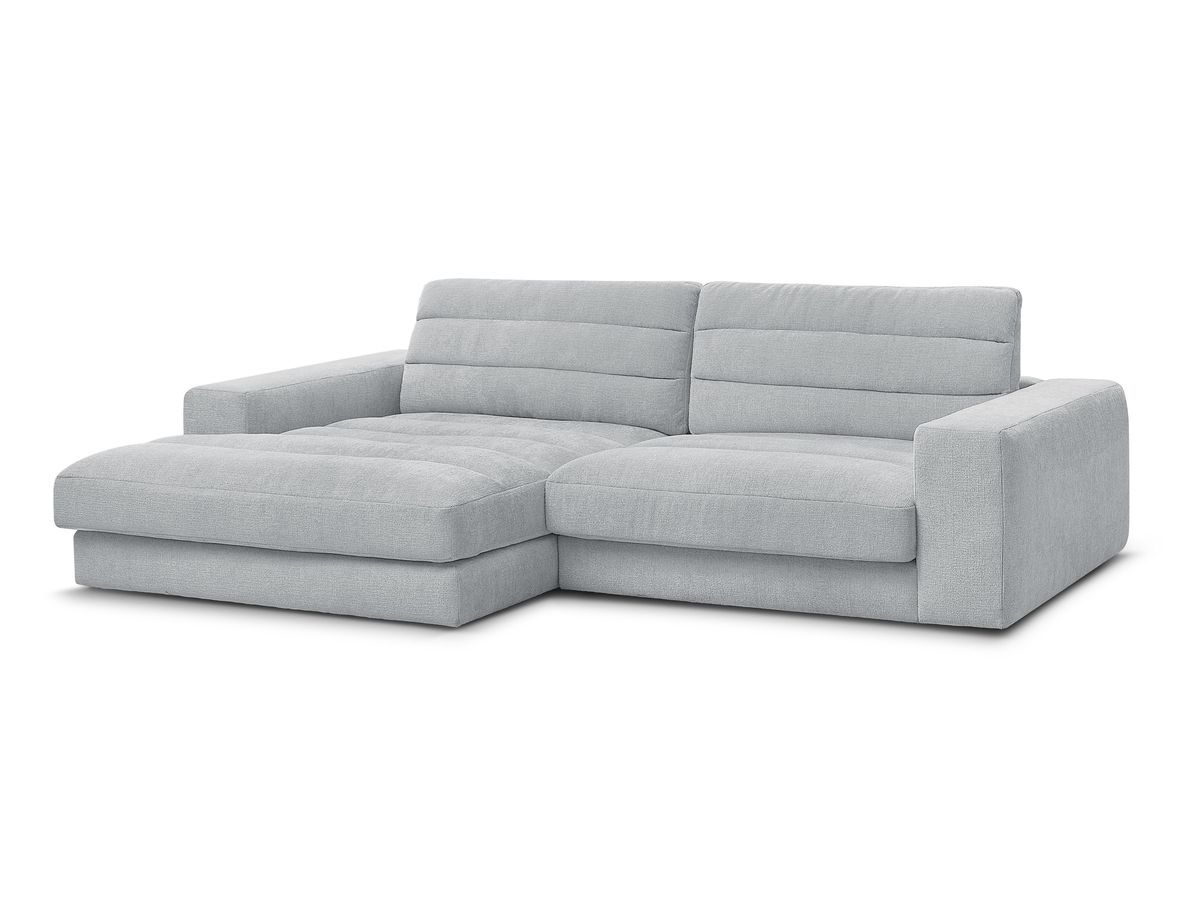 Bobochic Sierra Ecksofa Strukturstoff Hellgrau Ecke links