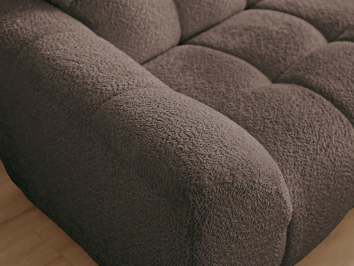 Bobochic Jaya Ecksofa Chenille Braun Ecke rechts