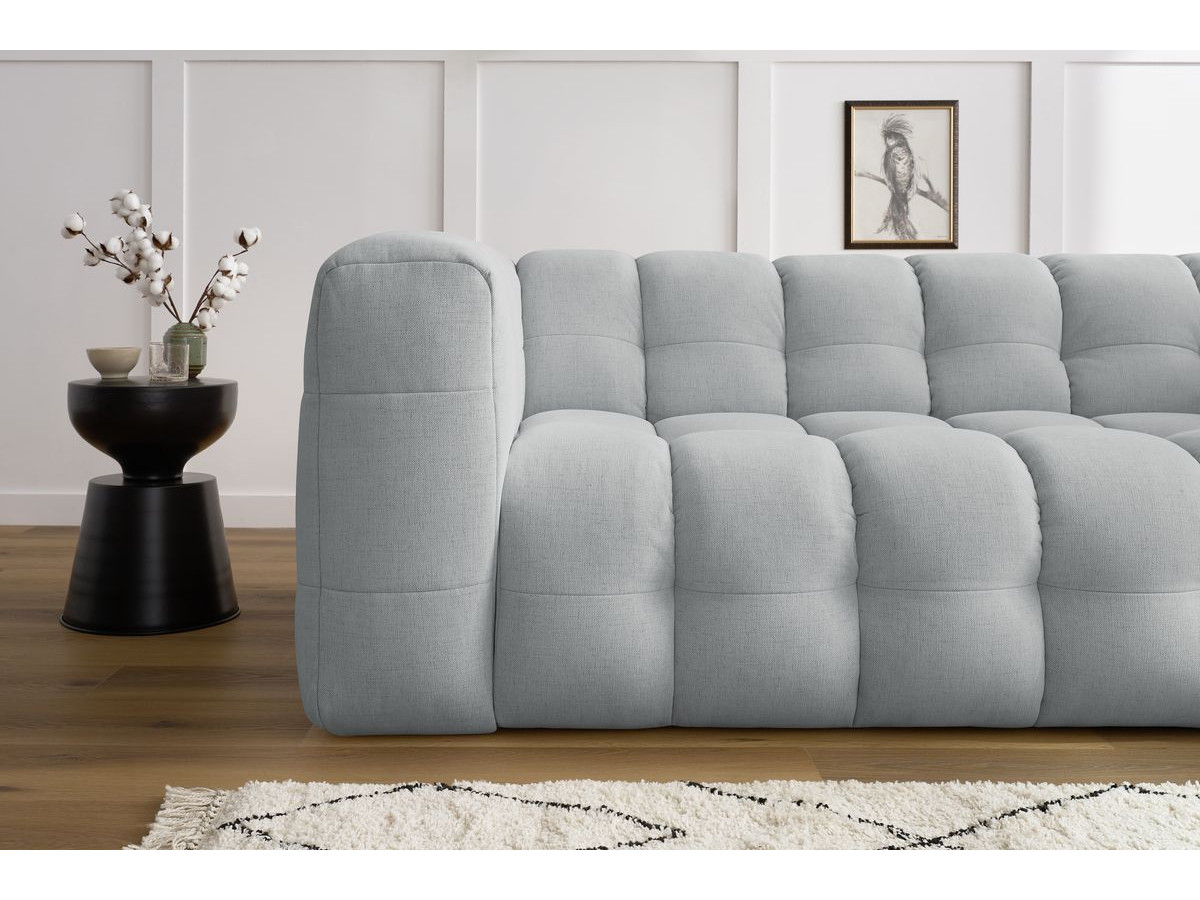 Bobochic Cloud Sofa 3-Sitzer Stoff Hellgrau