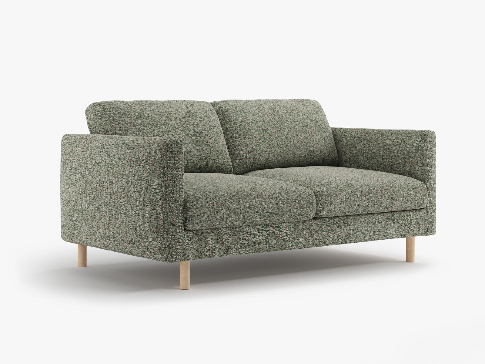 Micadoni Sofa Eden 2-Sitzer Strukturierter Stoff Moßgrün Melange