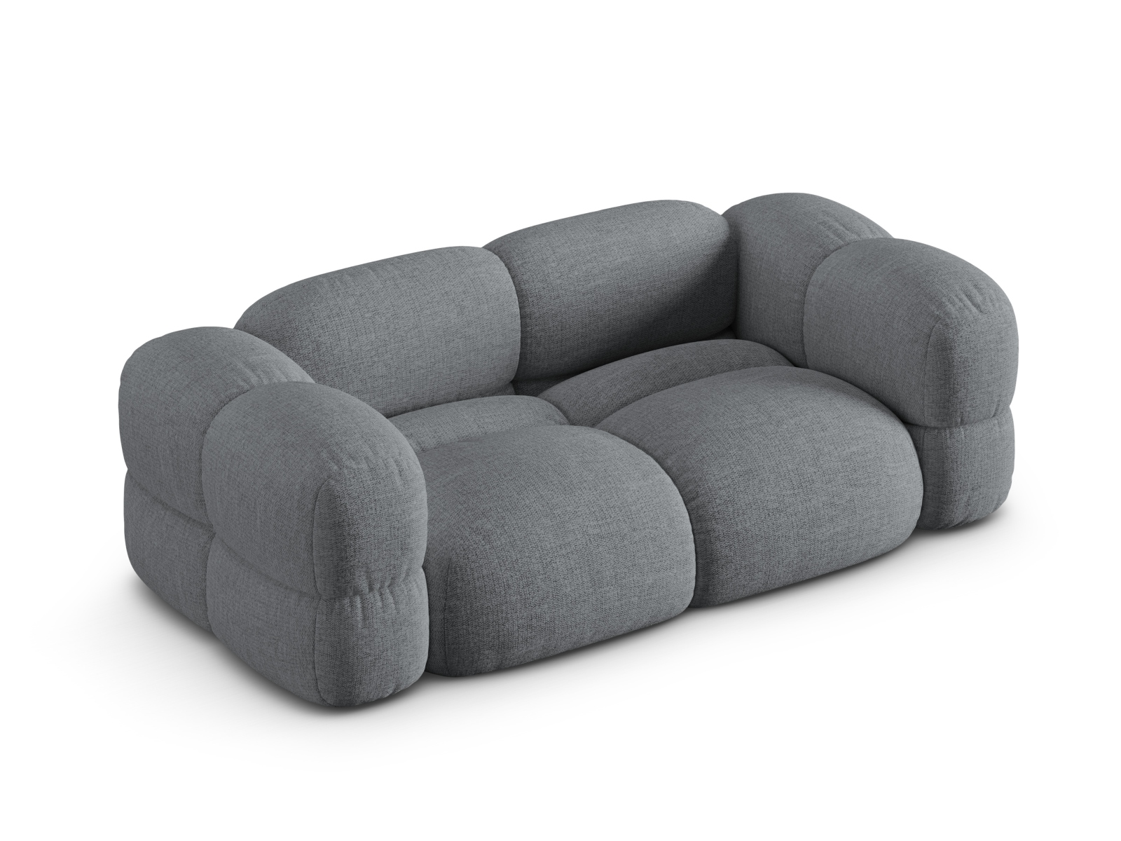 Cosmopolitan Design Sofa Loretto 3-Sitzer Strukturierter Stoff Sorella Grau