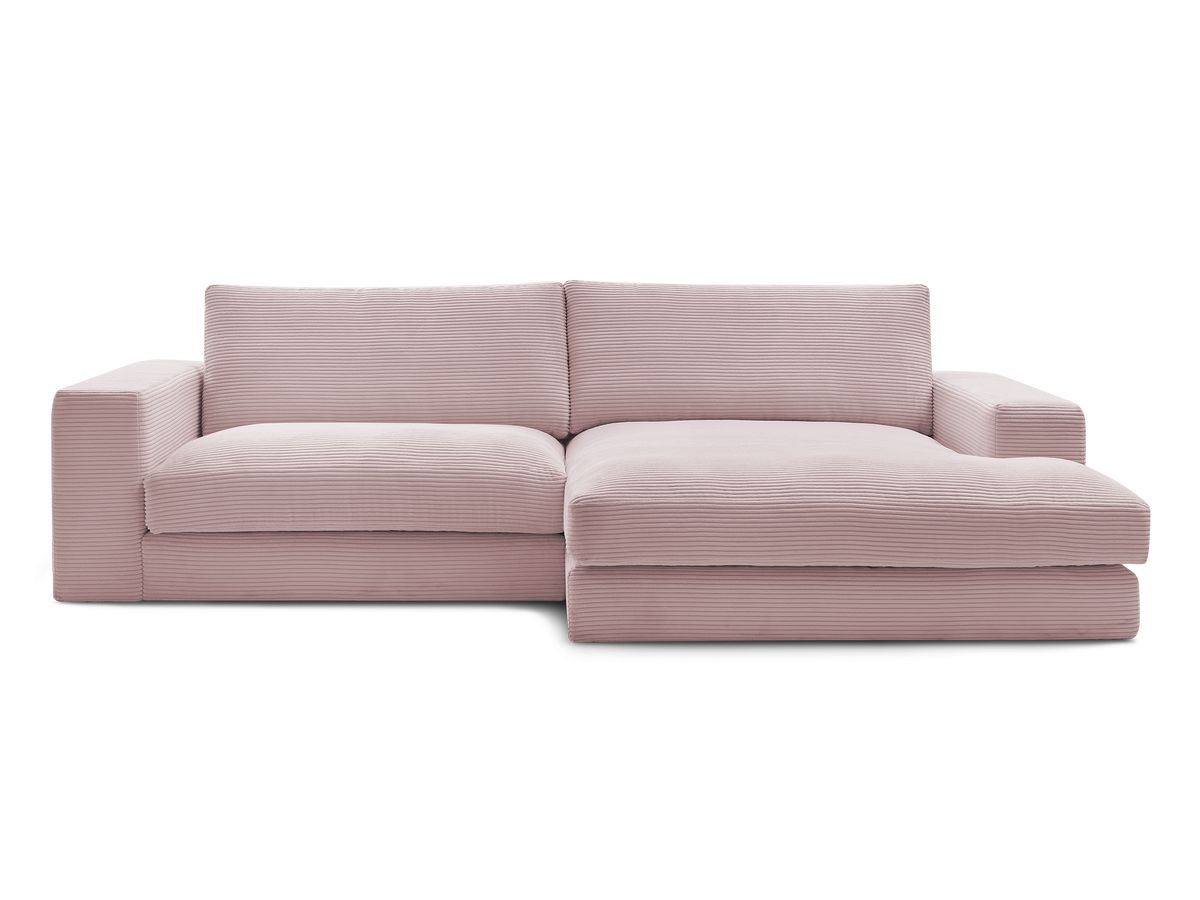 Bobochic Leonard Ecksofa 274 × 159 cm Cordsamt Violett Ecke rechts