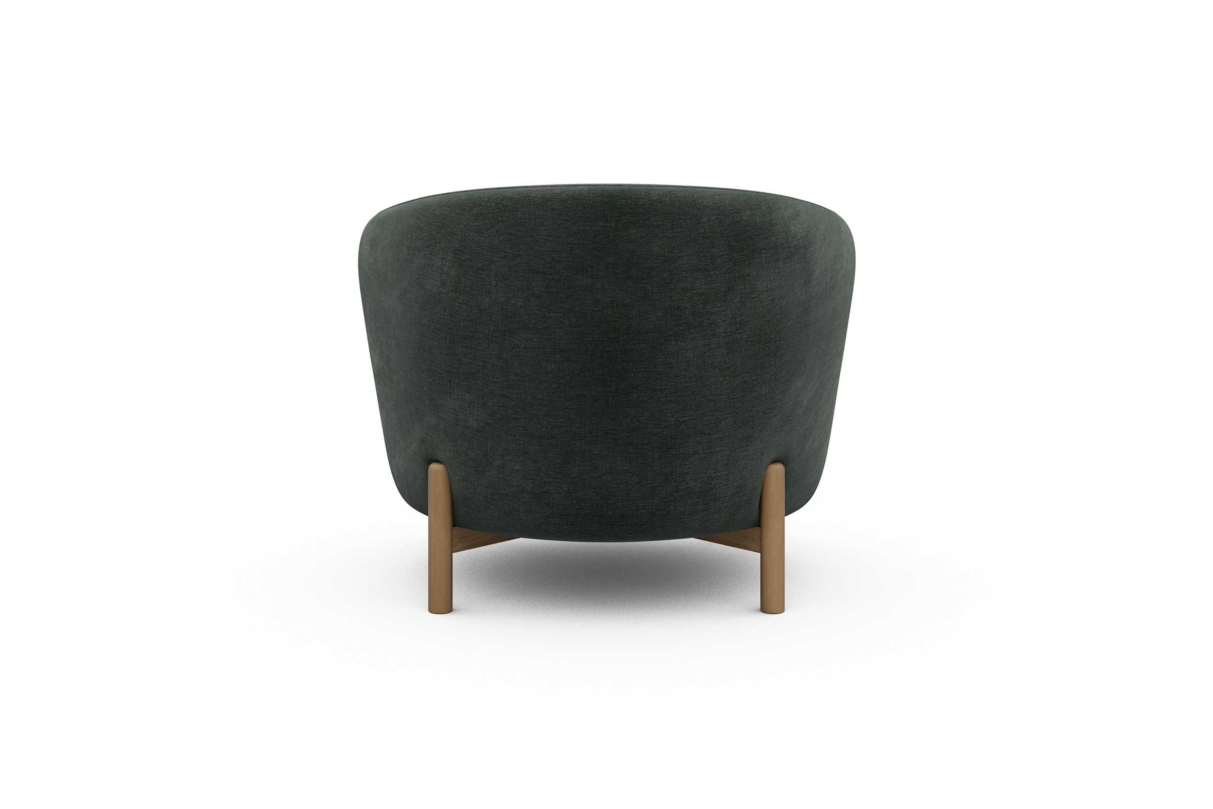 Sessel Ronda Holzbeine Eiche Natur Smooth-Laurel-Green