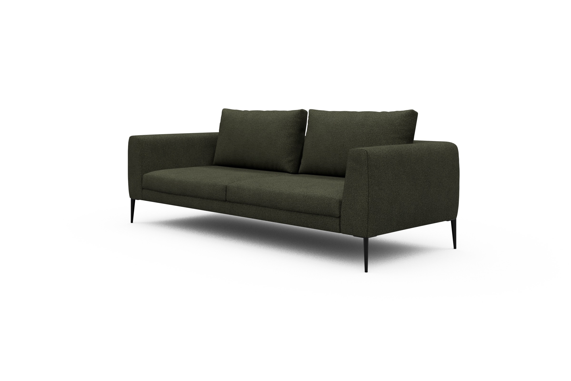 Sofa Paul 3-Sitzer Boucle-Forest-Green