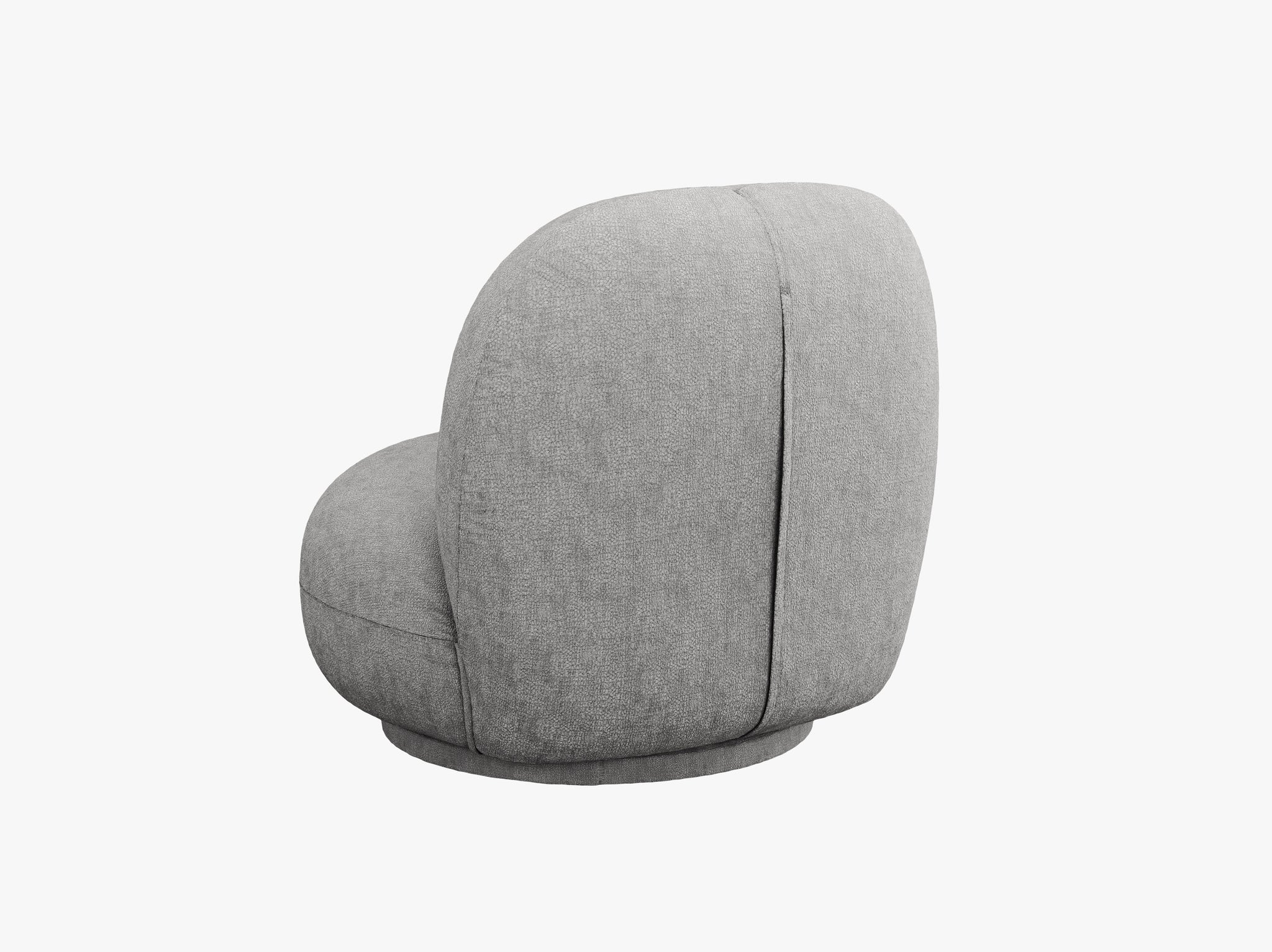 Micadoni Drehbarer Sessel Chuck Chenille Silber