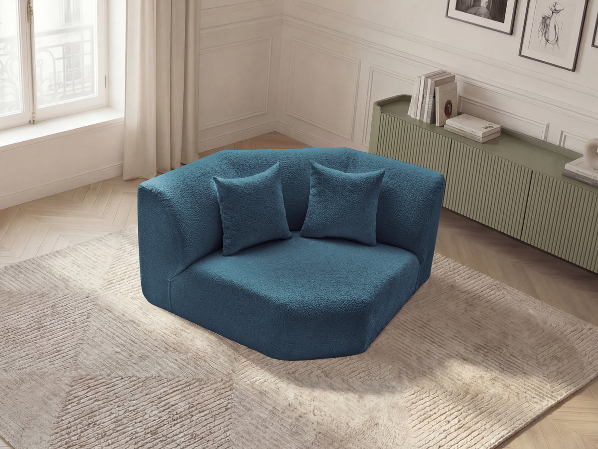 Bobochic Anda Sofa 2-Sitzer Chenille Hellblau