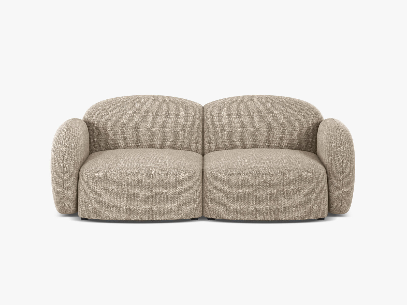 Micadoni Sofa Blair 2-Sitzer Chenille Eden Dunkelbeige