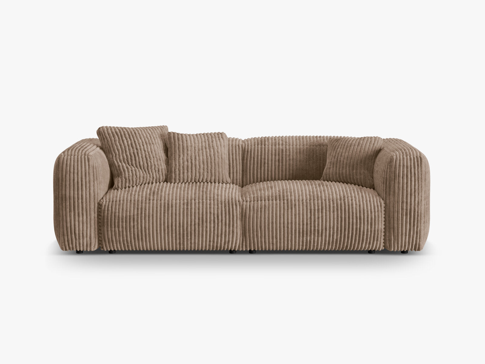 Micadoni Sofa Martina 3-Sitzer Kord Tilia Eichel