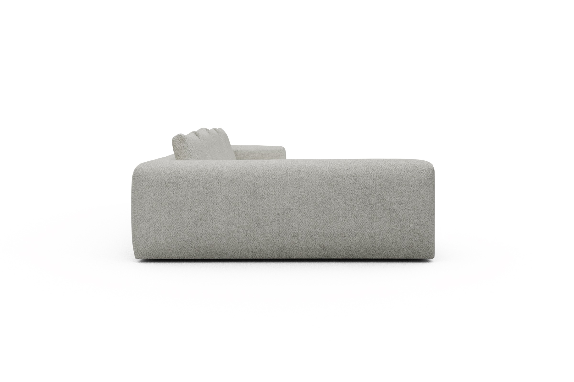 Wohnlandschaft Fred Chaiselongue rechts mit 2-Sitzer und lange Armlehne links Vanora-Warm-Sand
