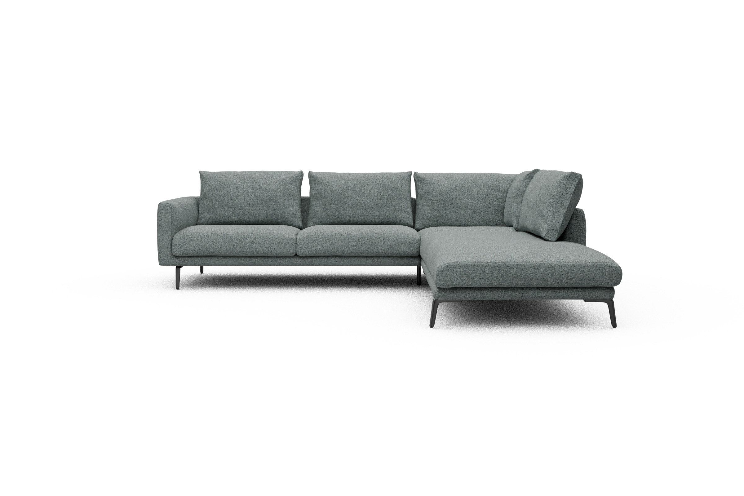 Skandi Home Ecksofa Karl Relax-Ecke rechts mit 2,5-Sitzer Casone-Light-Mixed-Green moebelfaktor