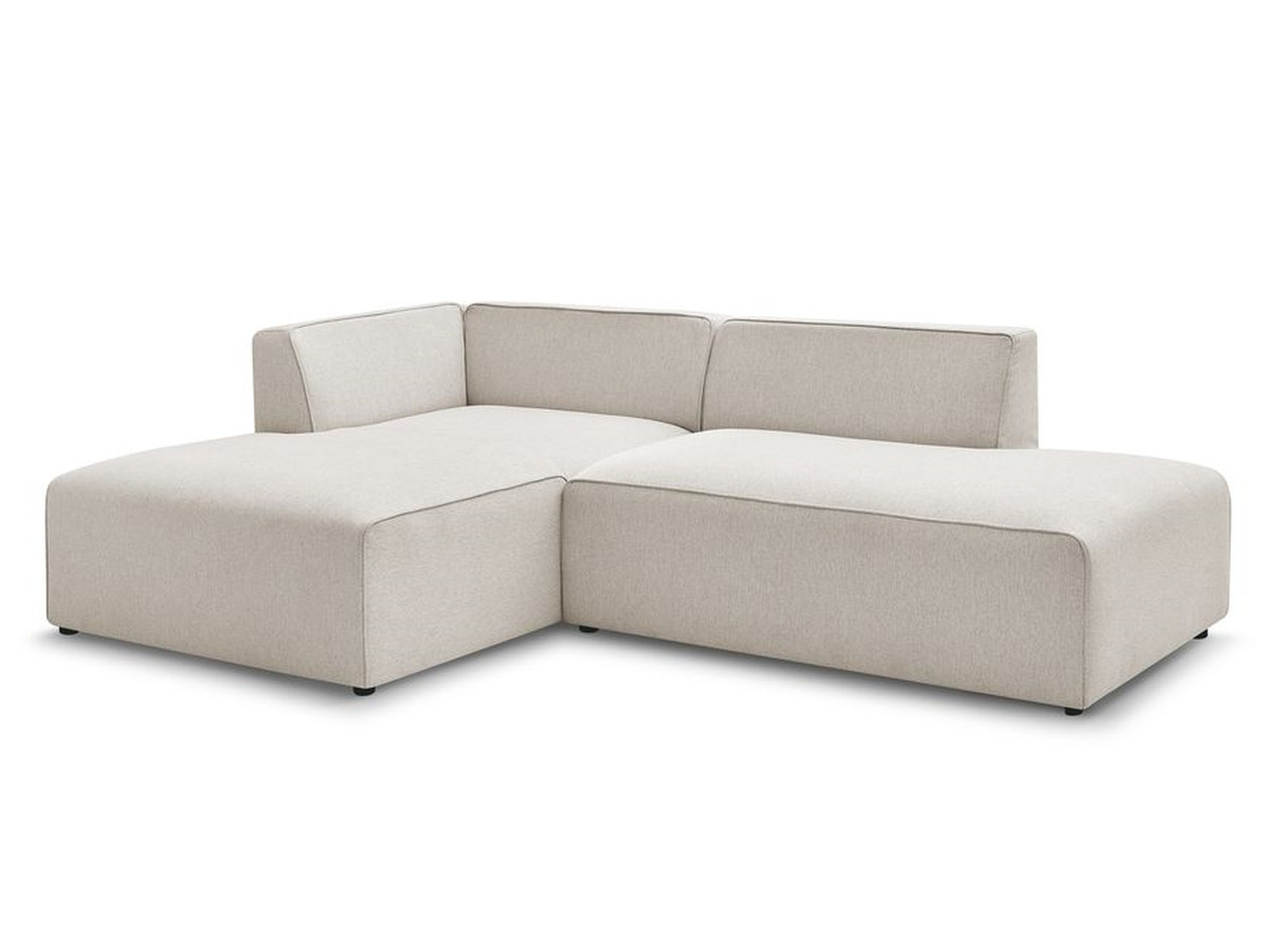 Bobochic Megeve Ecksofa Melange-Stoff Beige Ecke links