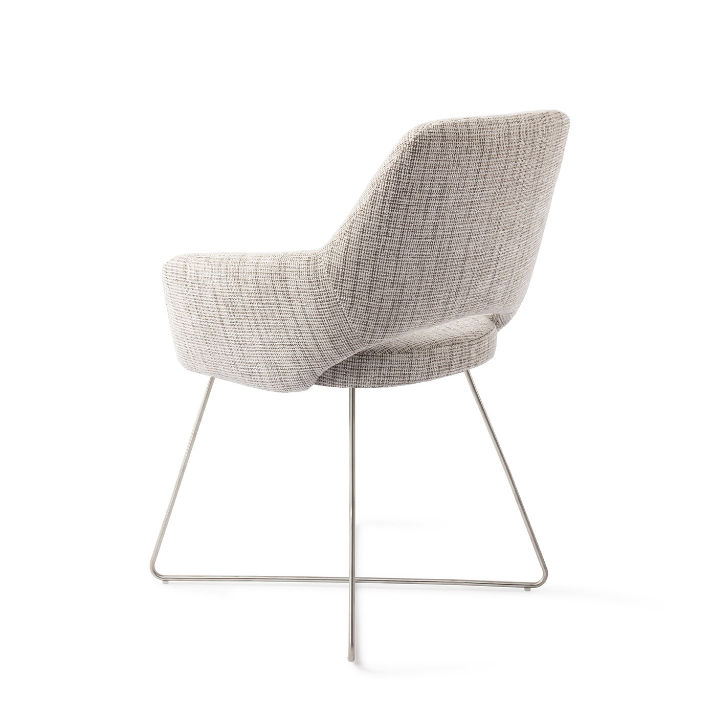 Jesper Home Esszimmerstuhl Yanai Caramel Grid Cross Stahl