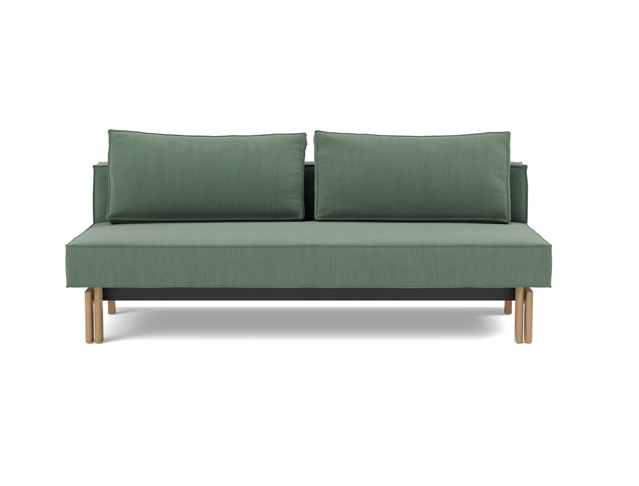 Schlafsofa Sly Flachgewebe Elegance 518-Green Beine Eiche