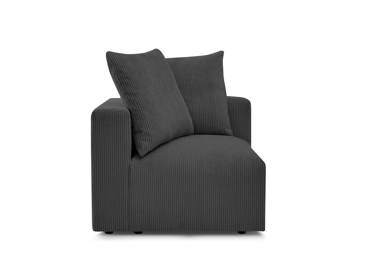 Bobochic Voltaire Eckmodul Cordsamt Dunkelgrau Ecke links